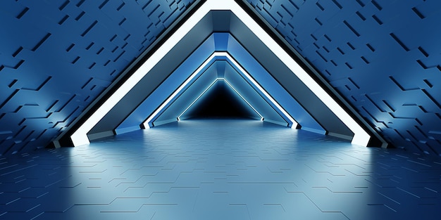 Tunnel passage néon lumière laser techno cyberespace technologie tuyau hyperloop sci fi hi tech numérique