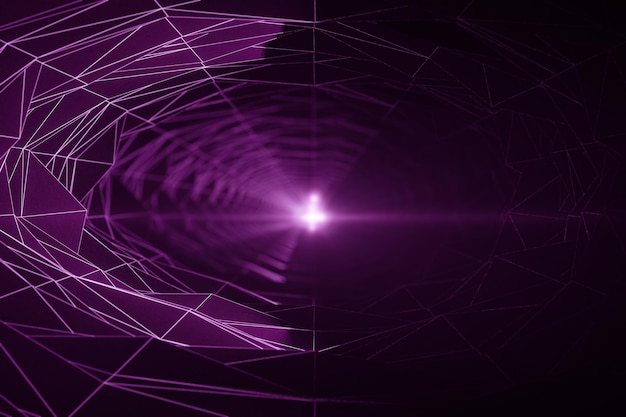 Tunnel polygonal violet