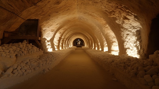 Photo le tunnel recouvert de neige