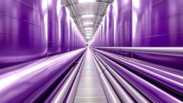 Photo un tunnel violet