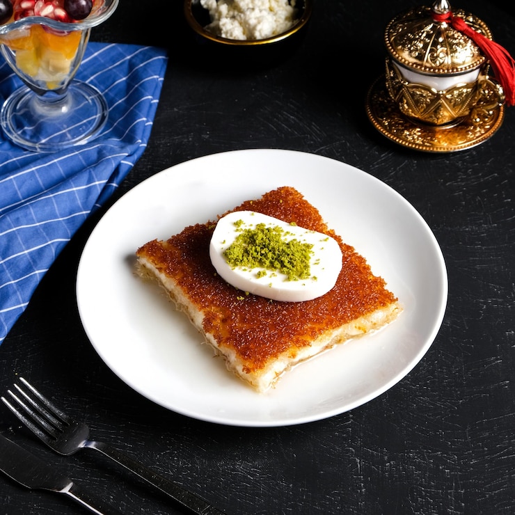 Photo turc kadayif dessert sucre serbetli tatli