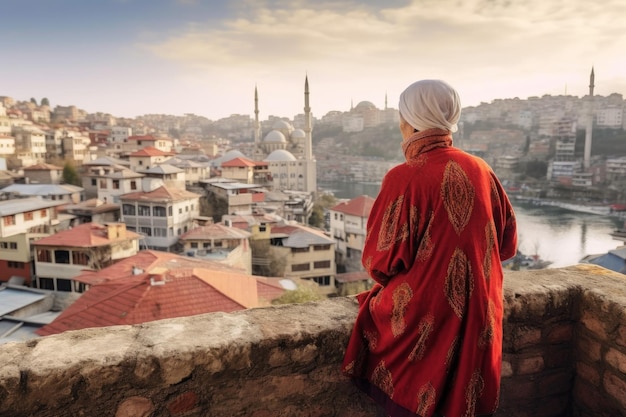 Turk vieille femme ville turque Générer Ai