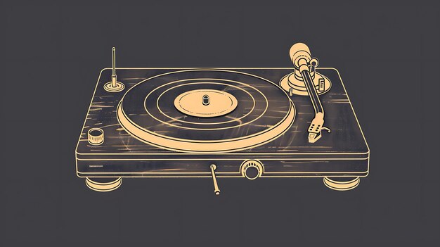 Photo a turntable is a device used to play vinyl records