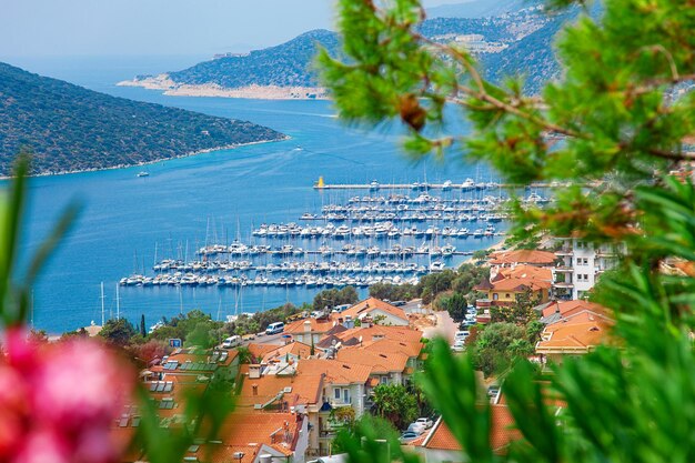 Turquie Kas vue sur le toit de la ville d'en haut