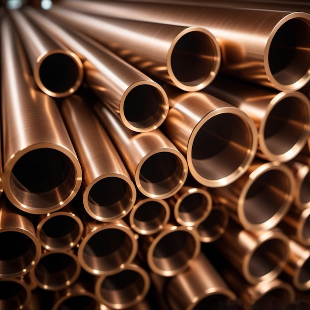 Tuyaux d'échangeurs de chaleur en cuivre et en bronze usine de métallurgie non ferreuse lourde production industrielle de
