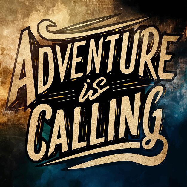 La typographie d'appel d'aventure tshart design