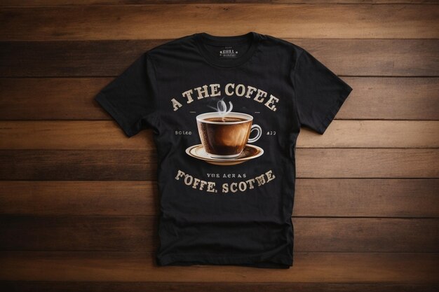 Photo la typographie du café et la conception des chemises