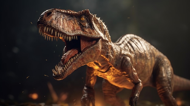 Tyrannosaurus de l'illustration 3D de l'ère crétacée