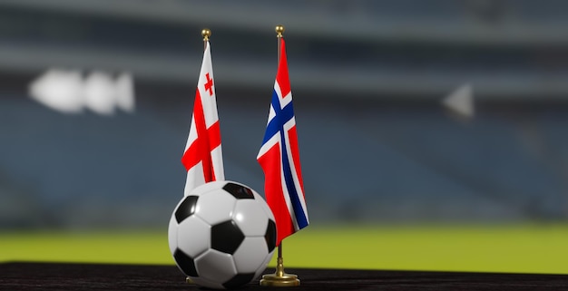 UEFA 2024 Football Géorgie vs Norvège Championnat d'Europe Qualification Géorgie et Norvège