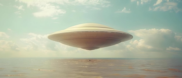 UFO repéré atterrissant sur la Terre objet mystérieux vu dans le ciel Concept observations d'OVNIS Activité extraterrestre Objets mystérieux dans le ciel Phénomènes inexpliqués