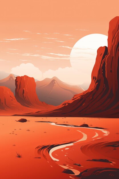 Photo uluru ayers roche avant le coucher du soleil en australie illustration generative ai