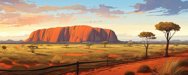 Uluru Ayers roche avant le coucher du soleil en Australie