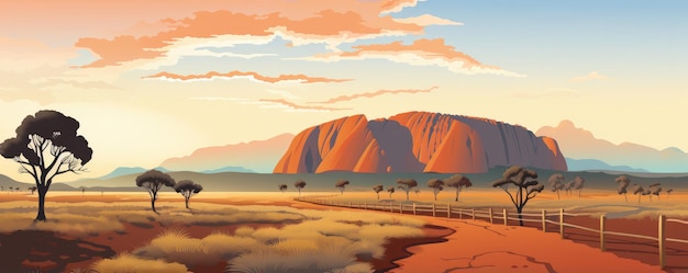 Uluru Ayers roche avant le coucher du soleil en Australie