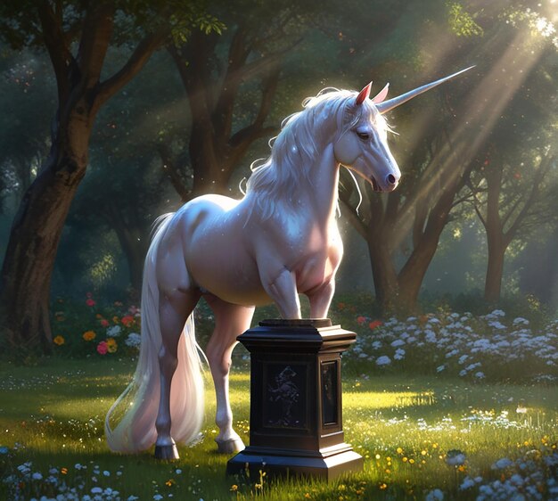 Une unicorne mystique générative ai