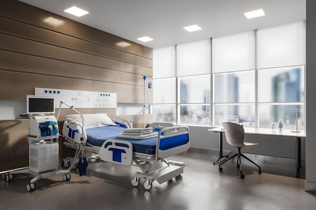 Unité de soins intensifs d'hôpital vide