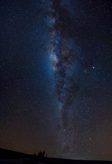 Univers et ciel étoilé bleu