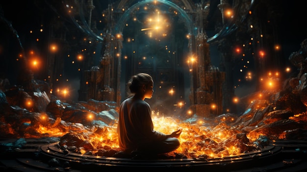 Univers cosmos méditation fond chakras prana l'esprit de Dieu et la spiritualité