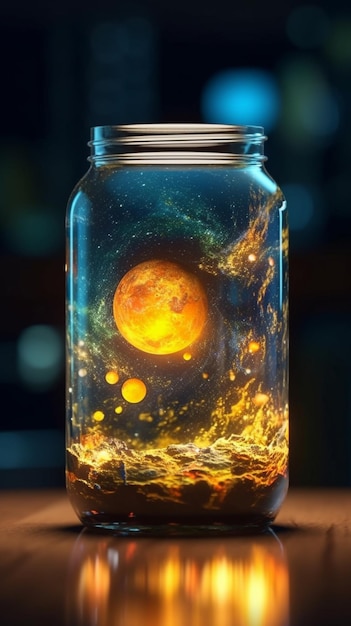 L'univers entier contenu dans un pot de verre Ai a généré l'art 04