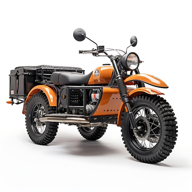 Photo ural gearup sahara un doitall sidecar rig avec verrouillage diff moto sur fond blanc propre