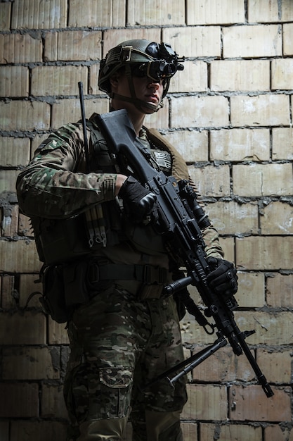 US Army Ranger with machinegun