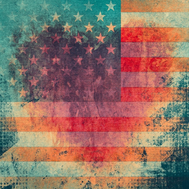 Usa conception vecteur de grunge de drapeau