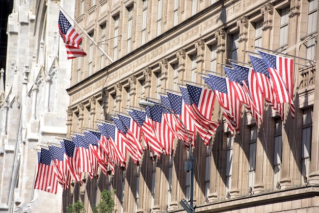 Photo usa drapeau américain étoiles tissage ion new york city