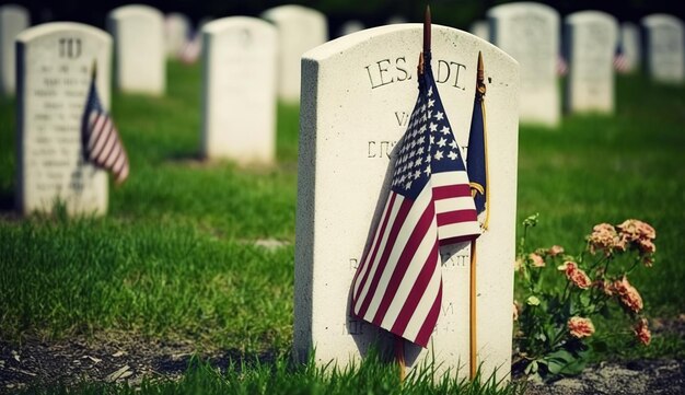 USA Memorial Day avec drapeau américain