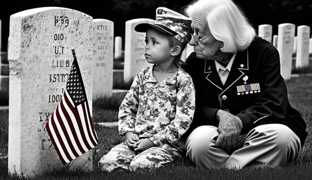 USA Memorial Day avec drapeau américain