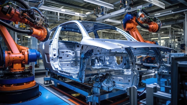 Usine d'assemblage de robots pour automobiles