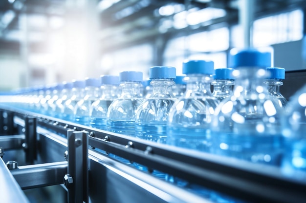 L'usine de fabrication de plastique de ligne bouteilles industrielles d'eau