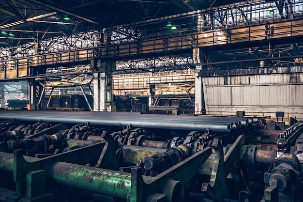 Usine de fer et d'acier ou usine de tuyaux située à Taganrog au sud de la Russie