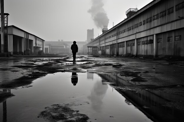 Photo l'usine a fermé, laissant les employés sans emploi et se sentant perdus.