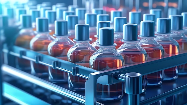 Usine d'IA générative pour la production de bouteilles en verre