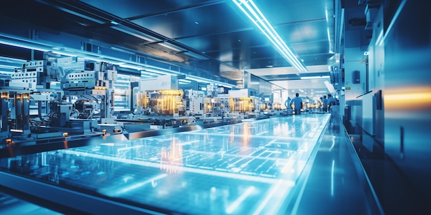 Une usine industrielle dynamique avec de nombreuses machines et des travailleurs occupés Un chef-d'œuvre d'IA générative