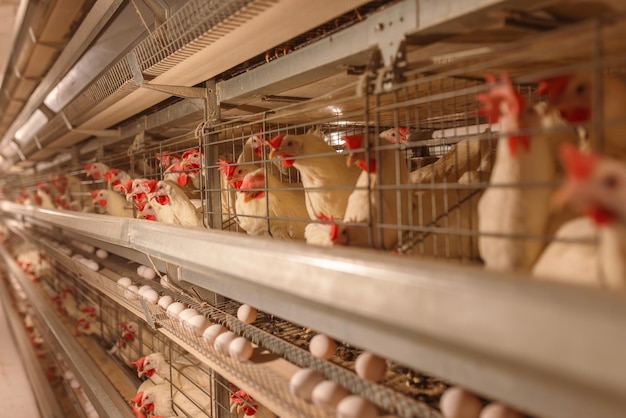 Photo usine d'œufs agriculture volaille ferme de poulets