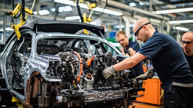 L'usine de production de voitures de ligne