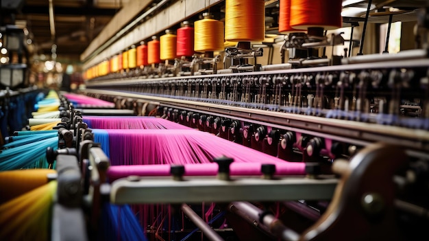 usine textile de fond en coton