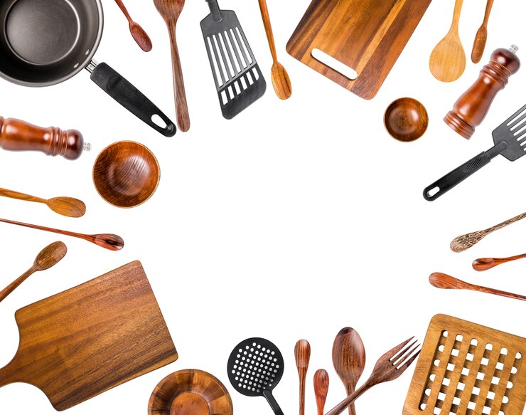 Photo ustensiles de cuisine / ustensiles de cuisine divers isolés sur fond blanc
