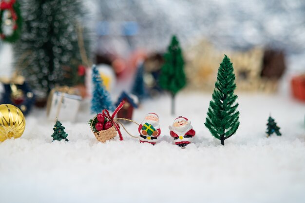 Utilisation de la décoration de Noël pour le fond