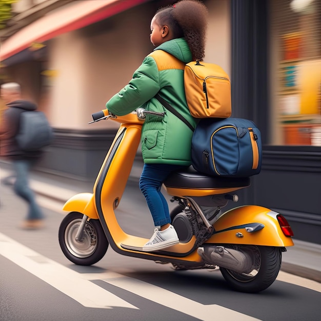 Utilisation du scooter comme moyen de transport dans la rue