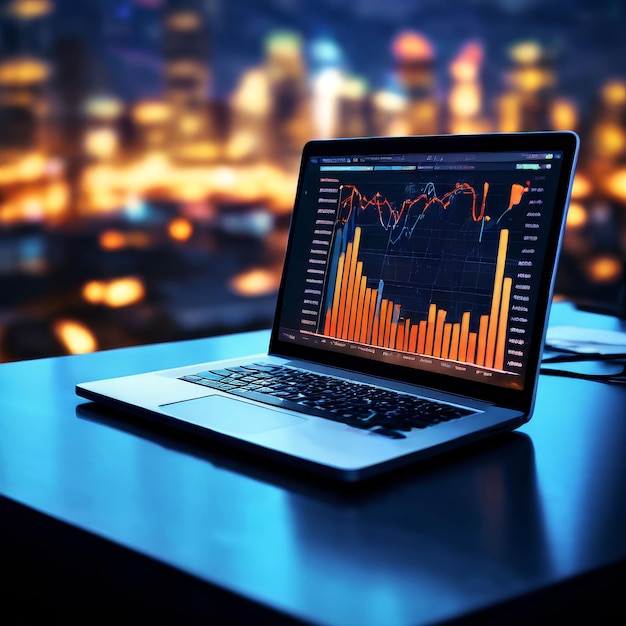 utilisation d'un ordinateur portable pour analyser les données et les performances des ventes