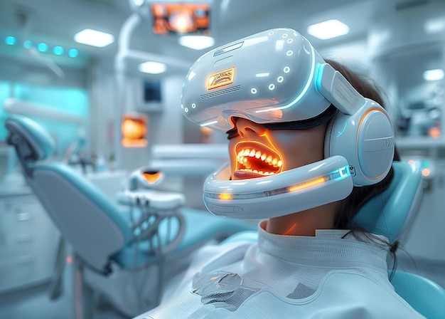 L'utilisation des technologies de réalité virtuelle en dentisterie le concept d'un cabinet dentaire équipé technologiquement