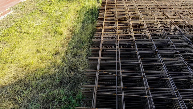 Utilisation de treillis métallique en acier pour le sol en béton de renforcement du chantier de construction, soudé de barre d'acier métallique à la maille de grille