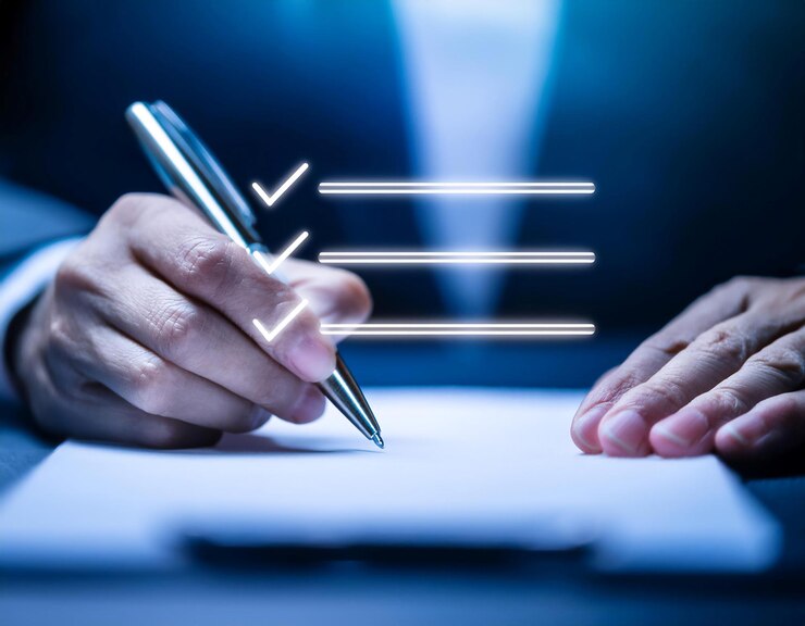 Photo utiliser et compléter une liste de contrôle comprenant des éléments tels que des listes de points de contrôle et des tâches terminées symbolisant la gestion des tâches et la productivité de l'organisation