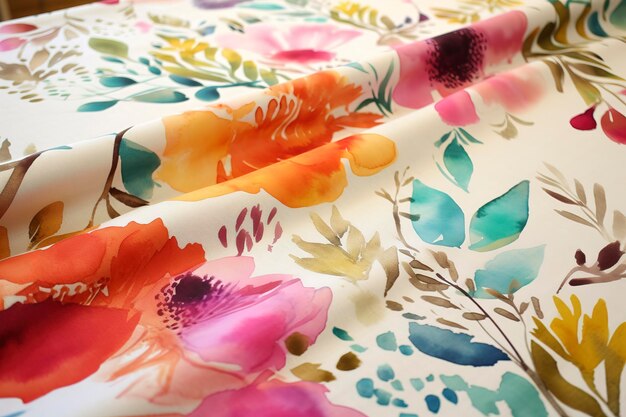 Utilisez des motifs floraux à l'aquarelle pour créer des motifs de tissus uniques et colorés pour les robes, les jupes et les chemisiers.