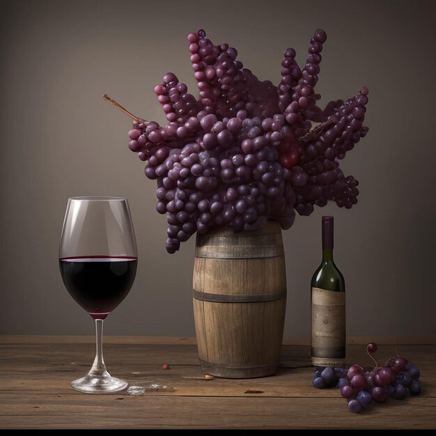 Photo avec des uvas de vin