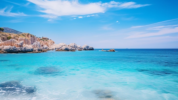 Vacances d'été Mer Méditerranée azur et ciel bleu