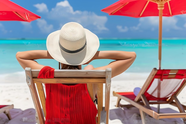 Photo vacances d'été sur le poste de plage