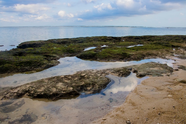 Photo vacances d'été vue sur la plage