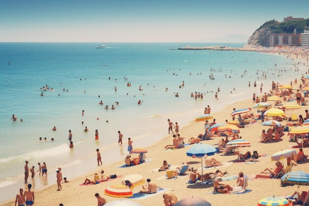 Des vacances à la plage en été.